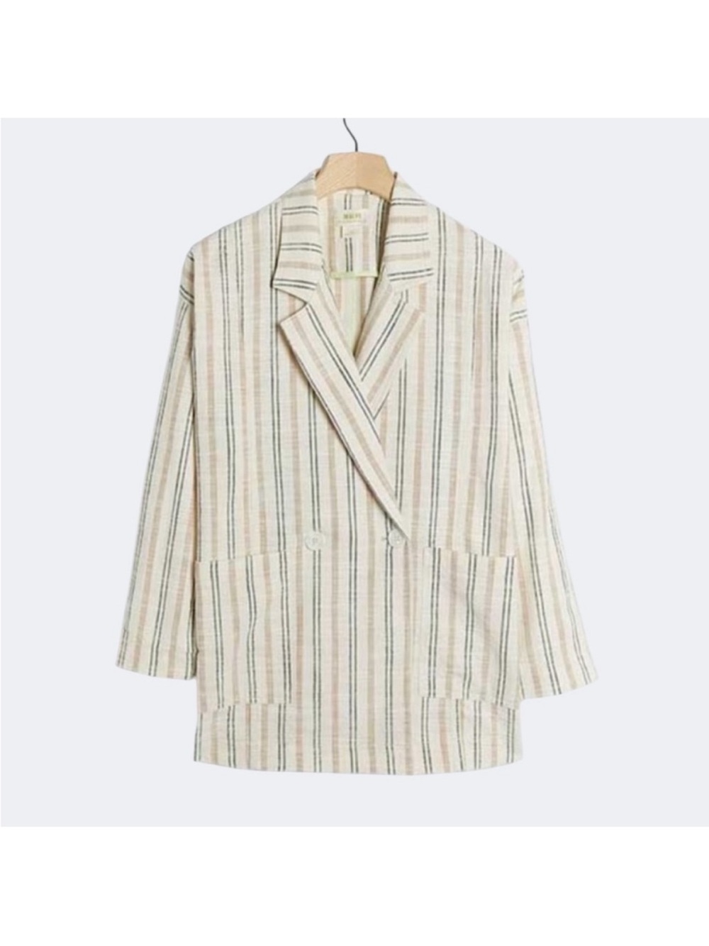ANTHROPOLOGIE Maeve Danielle Striped Oversized Boyfriend Blazer Jacket Medium
